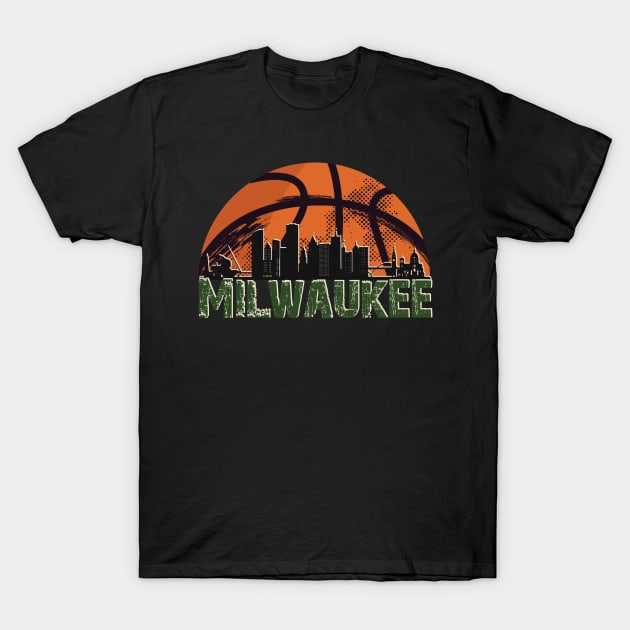 Milwaukee  basketball T-Shirt by JayD World